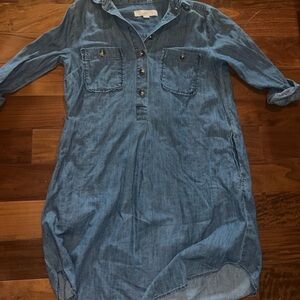 Blue Denim Shirt Dress